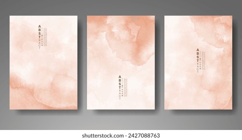 Set of creative hand painted abstract watercolor background. Design for your cover, date, postcard, banner, logo.