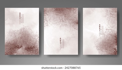 Set of creative hand painted abstract watercolor background. Design for your cover, date, postcard, banner, logo.