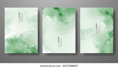 Conjunto de fondo de acuarela abstracto pintado a mano creativo. Diseño para su portada, fecha, postal, banner, logotipo.