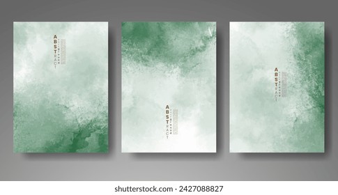 Set of creative hand painted abstract watercolor background. Design for your cover, date, postcard, banner, logo.