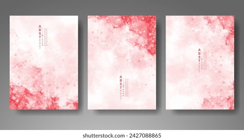 Conjunto de fondo de acuarela abstracto pintado a mano creativo. Diseño para su portada, fecha, postal, banner, logotipo.