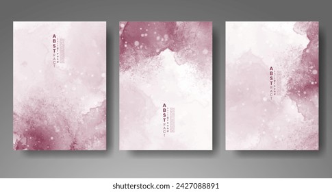Set of creative hand painted abstract watercolor background. Design for your cover, date, postcard, banner, logo.