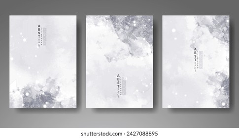 Set of creative hand painted abstract watercolor background. Design for your cover, date, postcard, banner, logo.