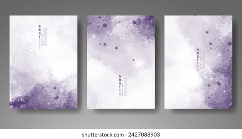 Conjunto de fondo de acuarela abstracto pintado a mano creativo. Diseño para su portada, fecha, postal, banner, logotipo.