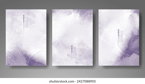 Set of creative hand painted abstract watercolor background. Design for your cover, date, postcard, banner, logo.