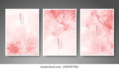 Set von kreativen handgemalten abstrakten Aquarellhintergrund. Design für Ihr Cover, Datum, Postkarte, Banner, Logo.