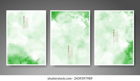 Set of creative hand painted abstract watercolor background. Design for your cover, date, postcard, banner, logo.