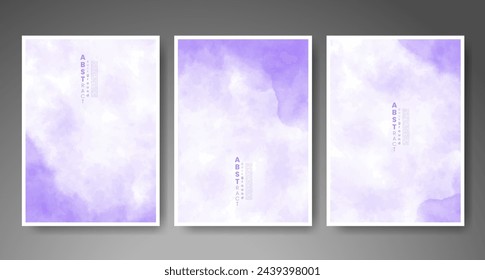 Set of creative hand painted abstract watercolor background. Design for your cover, date, postcard, banner, logo.