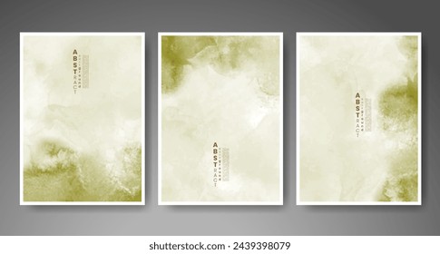 Set of creative hand painted abstract watercolor background. Design for your cover, date, postcard, banner, logo.