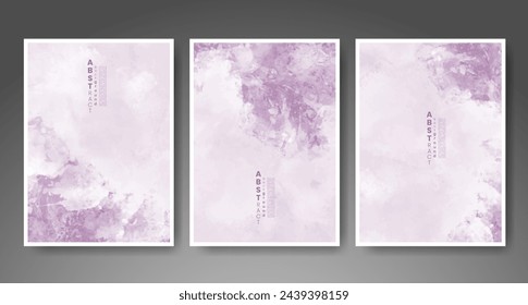 Set of creative hand painted abstract watercolor background. Design for your cover, date, postcard, banner, logo.