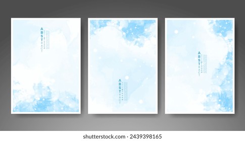 Set von kreativen handgemalten abstrakten Aquarellhintergrund. Design für Ihr Cover, Datum, Postkarte, Banner, Logo.