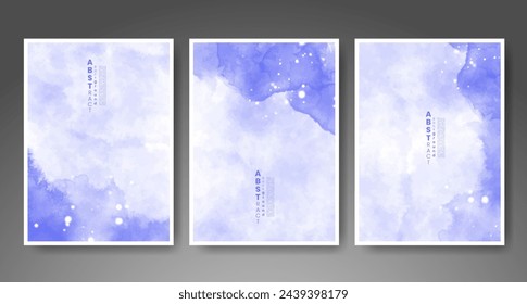 Conjunto de fondo de acuarela abstracto pintado a mano creativo. Diseño para su portada, fecha, postal, banner, logotipo.