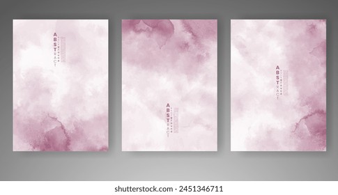 Set of creative hand painted abstract watercolor background. Design for your cover, date, postcard, banner, logo.