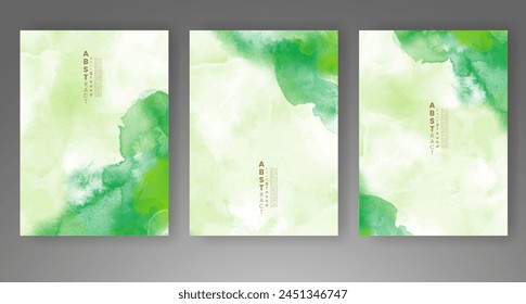 Set of creative hand painted abstract watercolor background. Design for your cover, date, postcard, banner, logo.