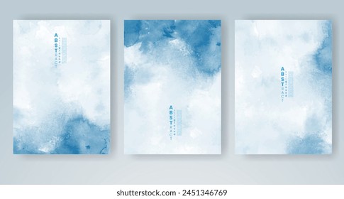 Set von kreativen handgemalten abstrakten Aquarellhintergrund. Design für Ihr Cover, Datum, Postkarte, Banner, Logo.