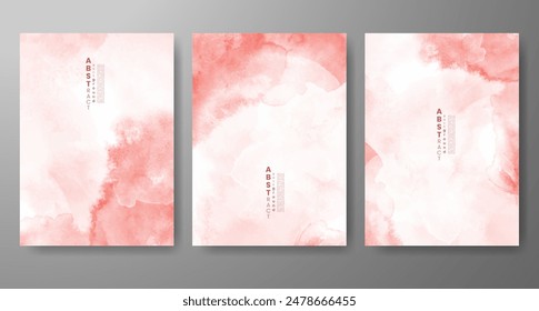 Set of creative hand painted abstract watercolor background. Design for your cover, date, postcard, banner, logo.