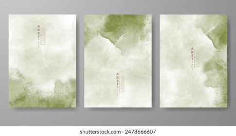Set of creative hand painted abstract watercolor background. Design for your cover, date, postcard, banner, logo.
