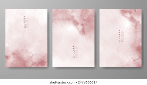 Set of creative hand painted abstract watercolor background. Design for your cover, date, postcard, banner, logo.