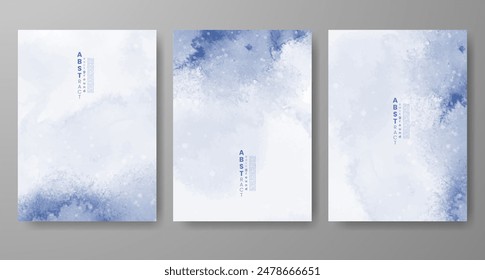 Conjunto de fondo de acuarela abstracto pintado a mano creativo. Diseño para su portada, fecha, postal, Anuncio, logotipo.