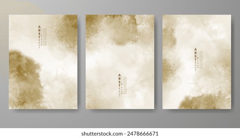 Set von kreativen handgemalten abstrakten Aquarellhintergrund. Design für Ihr Cover, Datum, Postkarte, Banner, Logo.