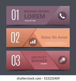 Set of creative horizontal business banner templates for advertisements. Corporate identity template, modern design, background layout
