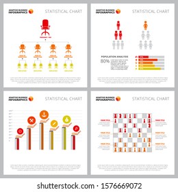 Set of creative infographic layout can be used for web design, presentation slide, advertising. Business concept with bar, metaphor, flow charts