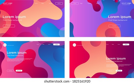 Set of creative Latest website template designs. Vector illustration concepts of web page design for website and mobile website development. Easy to edit and customize.
