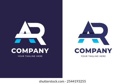 Set of Creative Letter AR Stylish Gradient Logo Inspiration Collection. Gradient Bold and Vibrant Letter AR Monogram Vector Logo Design. AR Character Initial Logo Symbol