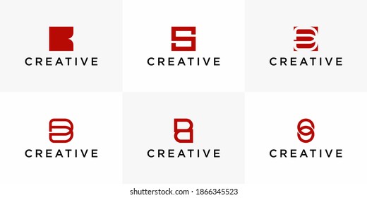 Zeichensatz-Buchstaben-b-Design-Vorlage