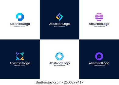 Set of Creative letter O logo design