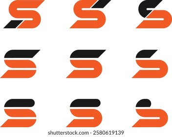 Set of creative letter S logo design template. the logo can be used for any company. Premium Vector Pro Vector 