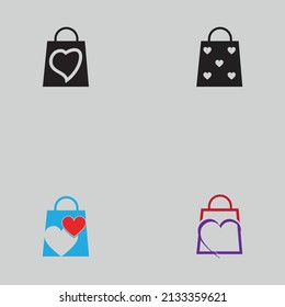 conjunto de vectores del logo de Creative Love Shopping 