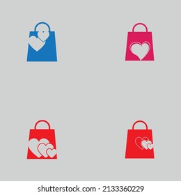 conjunto de vectores del logo de Creative Love Shopping 