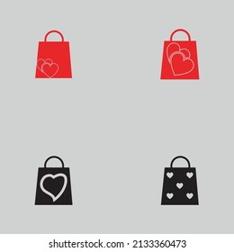 conjunto de vectores del logo de Creative Love Shopping 