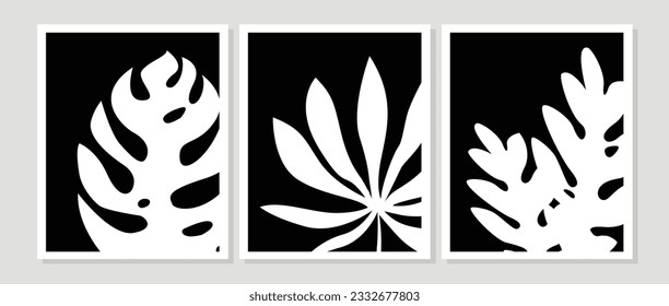 Set of creative minimal abstract  organic shapes in trendy natural style for wall decoration, card, brochure and poster vector design.