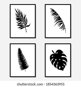 Set of creative minimalist hand drawn illustrations for wall decoration, postcard or brochure cover design. Hand draw vector design elements. Vector EPS10.
