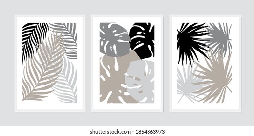 Set of creative minimalist hand drawn illustrations for wall decoration, postcard or brochure cover design. Hand draw vector design elements. Vector EPS10.