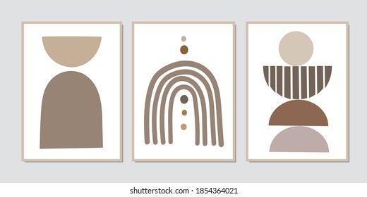 Set of creative minimalist hand drawn illustrations for wall decoration, postcard or brochure cover design. Hand draw vector design elements. Vector EPS10.