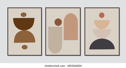 Set of creative minimalist hand drawn illustrations for wall decoration, postcard or brochure cover design. Hand draw vector design elements. Vector EPS10.