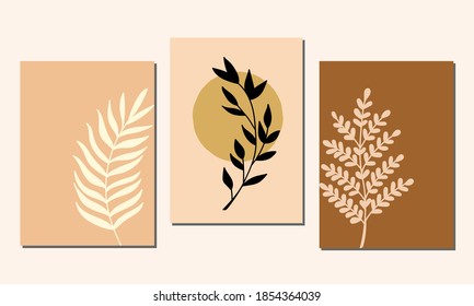Conjunto de ilustraciones creativas minimalistas de dibujo a mano para la decoración de paredes, postales o diseño de portada. Dibujar a mano elementos de diseño vectorial. EPS10 vectores.
