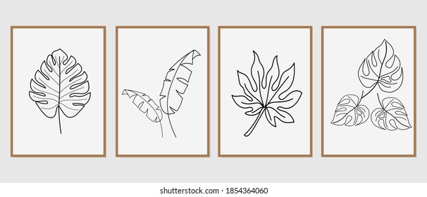 Set kreativer, minimalistischer, handgezeichneter Illustrationen für die Wanddekoration, die Postkarte oder die Broschüre. Handzeichnen Sie Vektordesign-Elemente. Vektor EPS10.