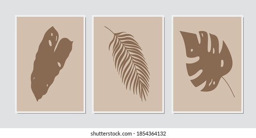 Conjunto de ilustraciones creativas minimalistas de dibujo a mano para la decoración de paredes, postales o diseño de portada. Dibujar a mano elementos de diseño vectorial. EPS10 vectores.