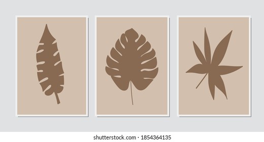 Set kreativer, minimalistischer, handgezeichneter Illustrationen für die Wanddekoration, die Postkarte oder die Broschüre. Handzeichnen Sie Vektordesign-Elemente. Vektor EPS10.