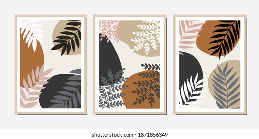 Set of creative minimalist hand drawn illustrations for wall decoration, postcard or brochure cover design. Hand draw vector design elements. Vector EPS10.