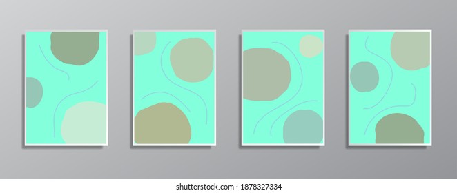 Set of creative minimalist hand drawn vintage neutral color illustrations, for wall. for gift card,  Poster on wall poster template,  landing page, ui, ux ,coverbook,  baner, 