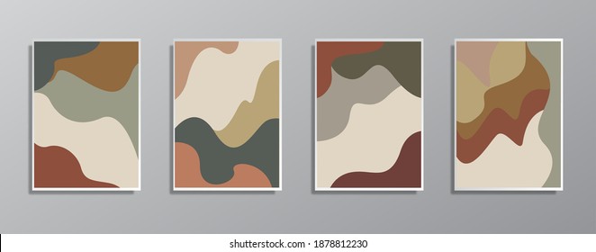 Set von kreativen minimalistischen handgezeichnet Vintage neutrale Farbillustrationen, für Wand. für Geschenkkarte, Poster auf der Plakatwand, Landungseite, i, ux, Coverbook, Banane, 