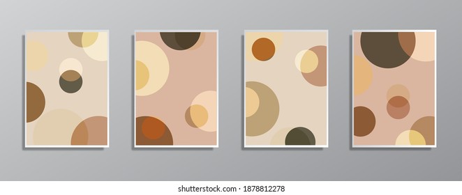 Conjunto de ilustraciones creativas minimalistas a mano de color neutro vintage, para la pared. para tarjeta de regalo, plantilla de afiches de afiche en pared, página de inicio, ui, ux ,coverbook, baner, 