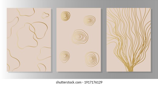 Set of creative minimalist hand drawn illustrations for wall decoration, postcard or brochure cover design. Hand draw vector design elements. Vector EPS10.