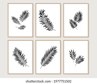 Set of creative minimalist hand drawn illustrations for wall decoration, postcard or brochure cover design. Hand draw vector design elements. Vector EPS10.