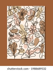 Conjunto de ilustraciones creativas minimalistas de dibujo a mano para la decoración de paredes, postales o diseño de portada. Dibujar a mano elementos de diseño vectorial. EPS10 vectores.